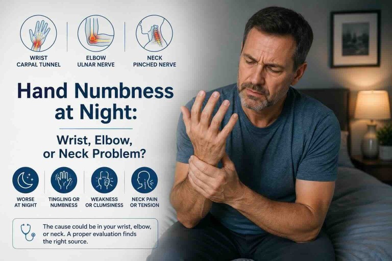 Hand Numbness at Night: Is the Problem in Your Wrist, Elbow, or Neck?