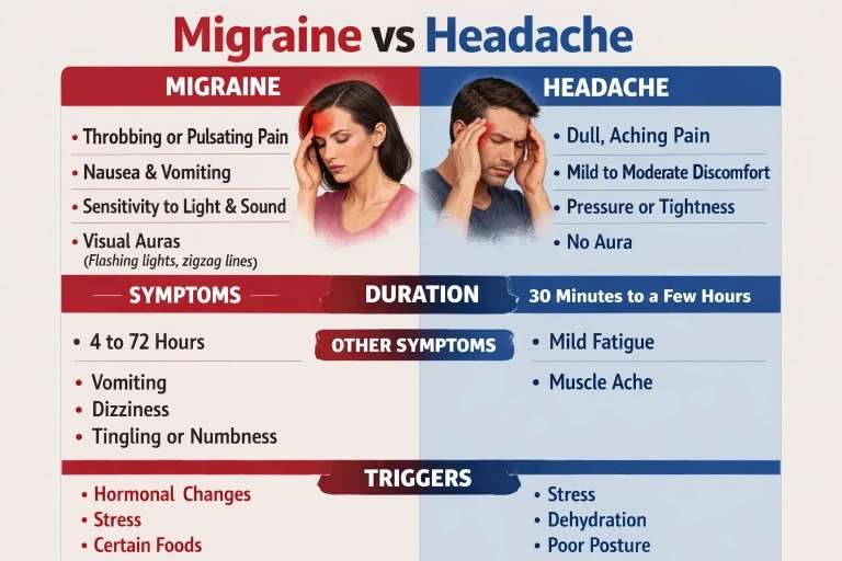 Migraine vs. Tension Headache